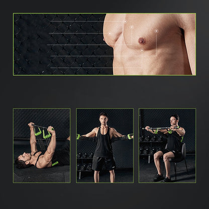 Home Chest Trainer with Resistance Bands – Bench Press Workout Equipment