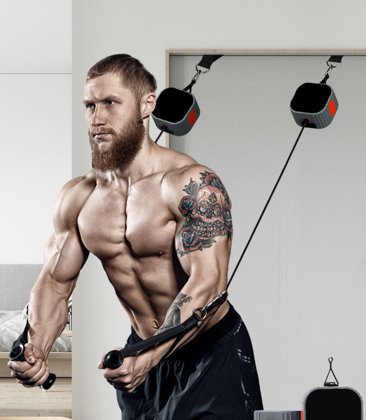 Compact Home Cable Machine – Full Body Workout Trainer with Adjustable Resistance