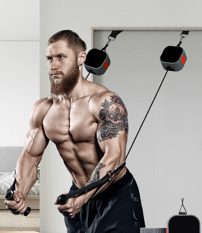 Compact Home Cable Machine – Full Body Workout Trainer with Adjustable Resistance