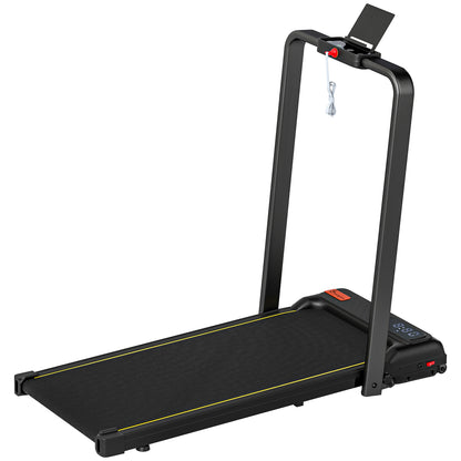 Walking Pad Treadmill, 0.6–6.2mph Foldable Under Desk Treadmill with Incline, Wheels, LED Display and Remote Control