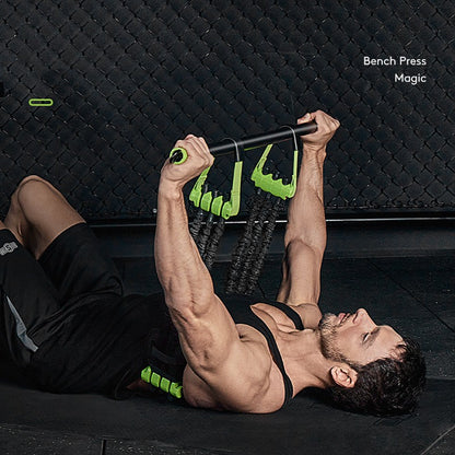 Home Chest Trainer with Resistance Bands – Bench Press Workout Equipment