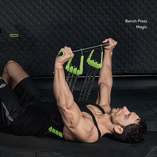 Home Chest Trainer with Resistance Bands – Bench Press Workout Equipment